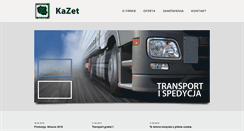 Desktop Screenshot of kazet-transport.pl